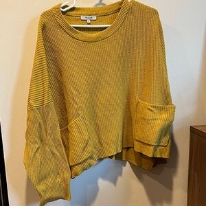 Madewell Mustard Yellow Crew Neck Sweater